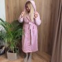 Халат женский плюшевый розовый 48-52 р H44 Ananasko (1026564)