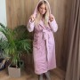 Халат женский плюшевый розовый 48-52 р H44 Ananasko (1026564)