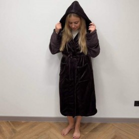 Халат унисекс плюшевый баклажановый 54-58 р H35 Lakerta (1000467)