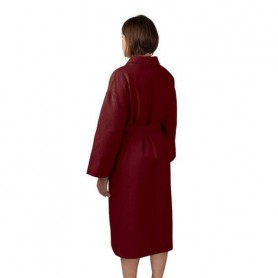 Вафельний халат Luxyart Кімоно L Бордовий (LS-8783) (1092455)