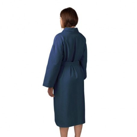 Вафельний халат Luxyart Кімоно S Синій (LS-7200) (1092444)