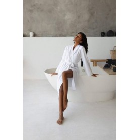 Жіночий халат German Volf 480321151 XL Білий (2077887822) (1028780)