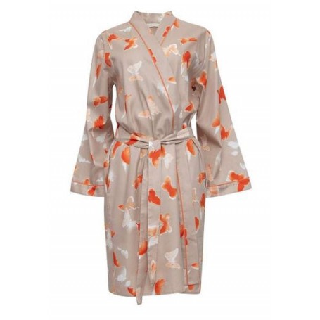 Халат жіночий Cyberjammies Sage 9593 16 XL Бежевий з принтом метелика (5051877442399) (1006380)