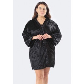 Халат Крісті Батал Ghazel 17111-80/88 Чорний 60 (1009448)