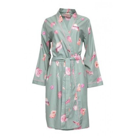 Халат жіночий Cyberjammies Coral 9679 16 XL М'ятний з принтом мушлі (5051877447042) (1003539)