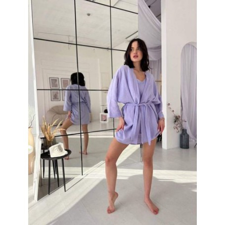 Халат из муслина Лаванда размер XL (988447)
