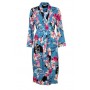 Халат жіночий Cyberjammies Hannah 4729 14 L Бірюзовий з квітковим принтом (5051877335561) (1026604)
