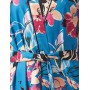 Халат жіночий Cyberjammies Hannah 4729 14 L Бірюзовий з квітковим принтом (5051877335561) (1026604)