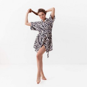 Халат женский из плюшевого велюра Зебра 3409_M 15920 M (1087263)