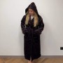 Халат унисекс плюшевый баклажановый 54-56 р H35 Ananasko (1027876)
