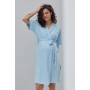 Халат для вагітних Yula mama Paola NW-4.9.1 Блакитний L (21930) (983287)