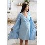 Халат-кімоно для вагітних Yula mama Violet NW-4.9.3 XL Блакитний (22440) (1006174)