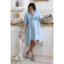 Халат-кімоно для вагітних Yula mama Violet NW-4.9.3 XL Блакитний (22440) (1006174)