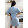 Халат-кімоно для вагітних Yula mama Violet NW-4.9.3 XL Блакитний (22440) (1006174)