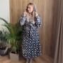 Халат женский плюшевый серый с сердечками 58-60 р H46 Ananasko (1025131)