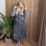 Халат женский плюшевый серый с сердечками 58-60 р H46 Ananasko (1025131)
