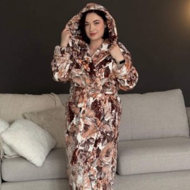 Халат женский плюшевый 54-58 р H13 Ananasko (983816)
