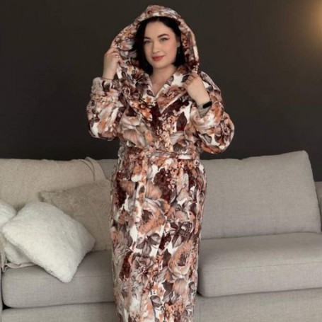 Халат женский плюшевый 54-58 р H13 Ananasko (983816)