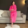 Халат женский плюшевый розовый 54-58 р H8 Ananasko (983797)