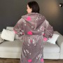 Халат женский плюшевый с котиками 54-58 р H29 Ananasko (982491)