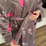 Халат женский плюшевый с котиками 54-58 р H29 Ananasko (982491)