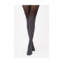 Колготки женские Giulia Enjoy Melange 60 DEN Dark Grey Melange с имитацией чулок, размер 3