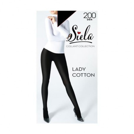 Колготки женские Siela Lady Cotton, 200 DEN, Nero, размер 2