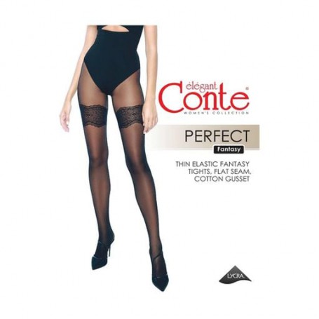 Фантазийные женские колготки Conte elegant Fantasy Perfect 30 DEN, Nero, размер 4
