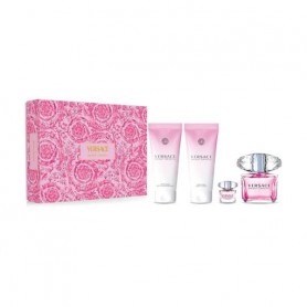 Парфюмированный набор женский Versace Bright Crystal Set (туалетная вода, 90 мл + лосьон, 100 мл + гель для душа, 100 мл + туале
