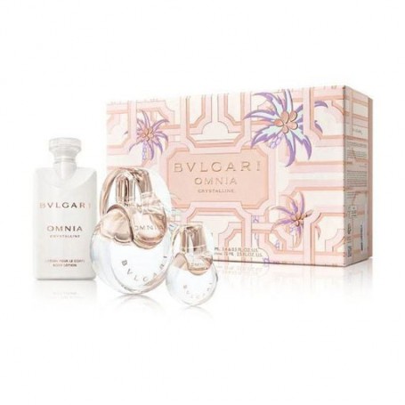 Парфюмированный набор женский Bvlgari Omnia Crystalline (туалетная вода, 100 мл + туалетная вода, 15 мл + лосьон для тела, 75 мл