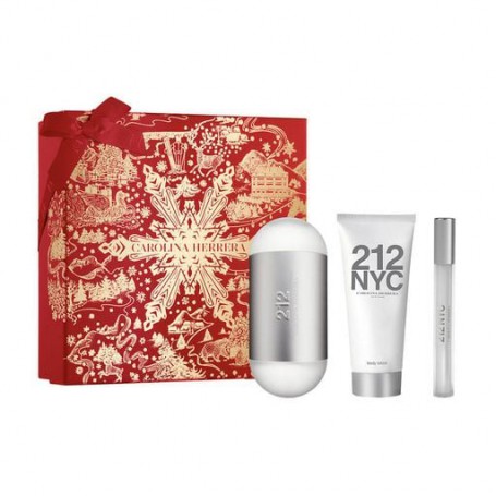 Парфюмированный набор женский Carolina Herrera 212 NYC Women (туалетная вода, 100 мл + лосьон для тела, 100 мл + туалетная вода,