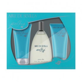 Парфюмированный набор женский Instituto Espanol Aire De Sevilla Azul Fresh (туалетная вода, 150 мл + крем для тела, 150 мл + гел