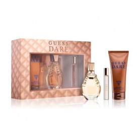 Парфюмированный набор Guess Dare женский ( туалетная вода, 100 мл + лосьон для тела, 200 мл + туалетная вода, 15 мл)
