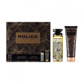 Парфюмированный набор женский Police Amber Gold (туалетная вода, 100 мл + лосьон, 125 мл)