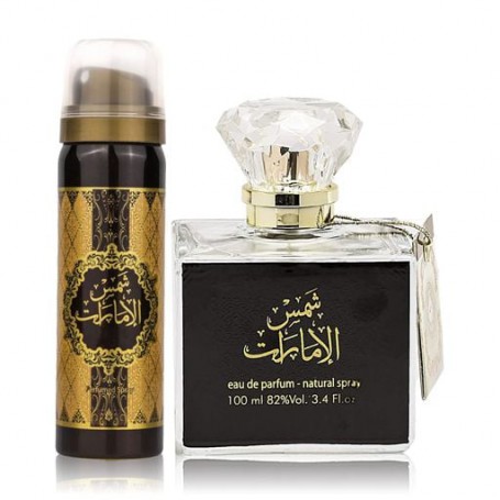 Парфюмированный набор женский Ard Al Zaafaran Shams Al Emarat (парфюмированная вода, 100 мл + дезодорант-спрей, 50 мл)