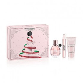 Парфюмированный набор женский Viktor & Rolf Flowerbomb (парфюмированная вода, 50 мл + парфюмированная вода, 10 мл + лосьон для т