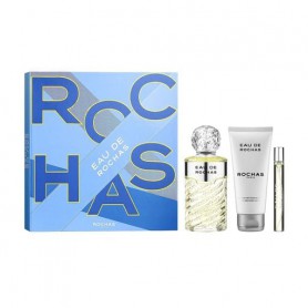 Парфюмированный набор женский Rochas Eau De Rochas (туалетная вода, 100 мл + лосьон для тела, 100 мл + туалетная вода, 10 мл)