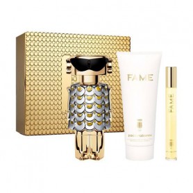 Парфюмированный набор женский Paco Rabanne Fame (парфюмированная вода, 80 мл + парфюмированная вода, 4 мл + лосьон для тела, 100