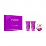 Парфюмированный набор женский Versace Pour Femme Dylan Purple (парфюмированная вода, 50 мл + лосьон для тела, 50 мл + гель для д