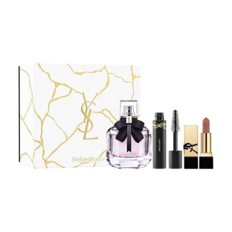 Парфюмированный набор женский Yves Saint Laurent Mon Paris (парфюмированная вода, 50 мл + тушь для ресниц + помада для губ)