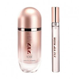Парфюмированный набор Carolina Herrera 212 VIP Rose женский (парфюмированная вода, 10 мл + парфюмированная вода, 80 мл)