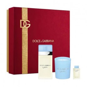 Парфюмированный набор женский Dolce & Gabbana Light Blue (туалетная вода, 50 мл + туалетная вода, 4.5 мл + свечка, 70 г)