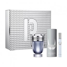 Парфюмированный набор мужской Paco Rabanne Invictus (туалетная вода, 100 мл + дезодорант, 150 мл + туалетная вода, 10 мл)