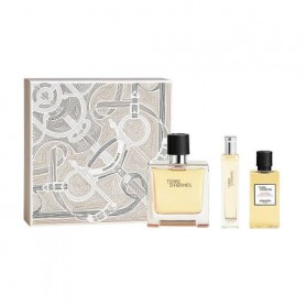 Парфюмированный набор мужской Hermes Terre d'Hermes (парфюмированная вода, 75 мл + парфюмированная вода, 15 мл + гель для душа, 