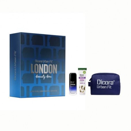 Парфюмированный набор мужской Dicora Urban Fit London (туалетная вода, 40 мл + крем-гель, 100 мл + косметичка)