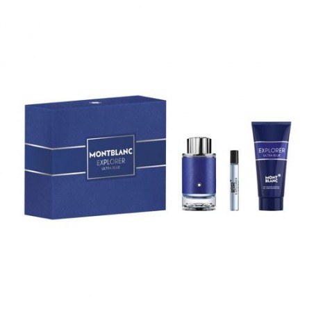 Парфюмированный набор мужской Montblanc Explorer Ultra Blue (парфюмированная вода, 100 мл + гель для душа, 100 мл + парфюмирован