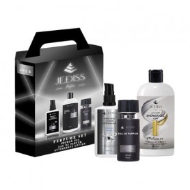Парфюмированный набор мужской Jediss 203 (гель для душа, 200 мл + парфюмированная вода, 50 мл + лосьон после бритья, 100 мл)
