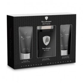 Парфюмированный набор мужской Tonino Lamborghini Mitico (туалетная вода, 125 мл + бальзам после бритья, 100 мл + гель для душа, 