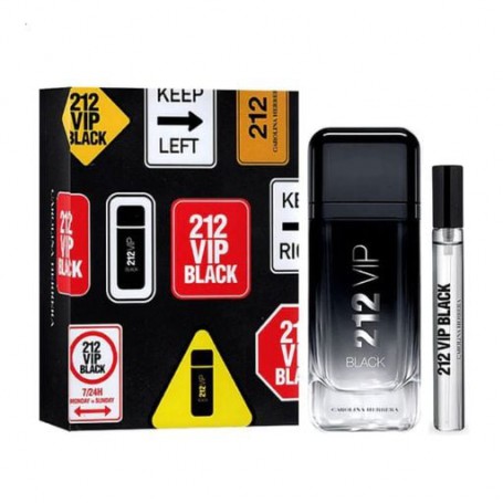 Парфюмированный набор мужской Carolina Herrera 212 VIP Black (парфюмированная вода, 100 мл + парфюмированная вода, 10 мл)