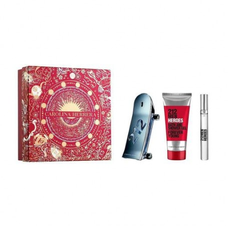 Парфюмированный набор Carolina Herrera 212 Heroes мужской (туалетная вода, 90 мл + гель для душа, 100 мл + туалетная вода, 10 мл